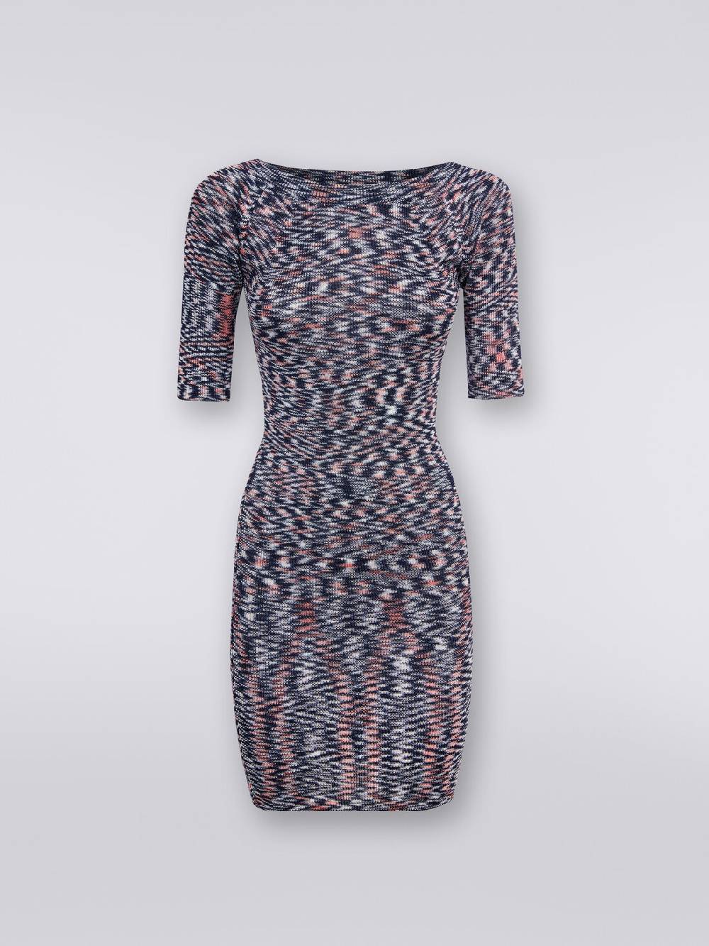 M Missoni Mini-abito a maniche corte in misto viscosa fiammata Vendite Flash