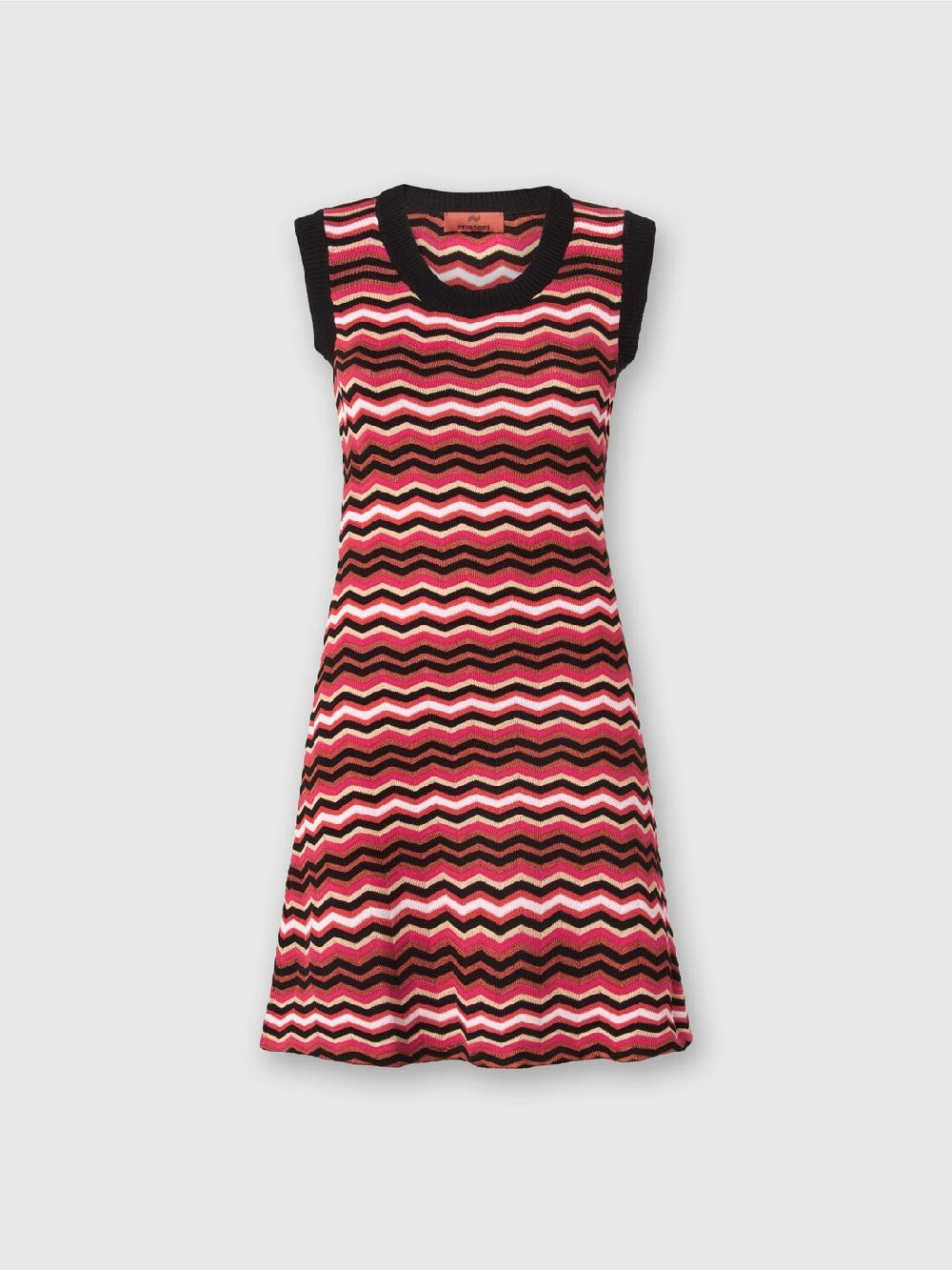M Missoni Abito senza maniche in maglia zig zag Nuova