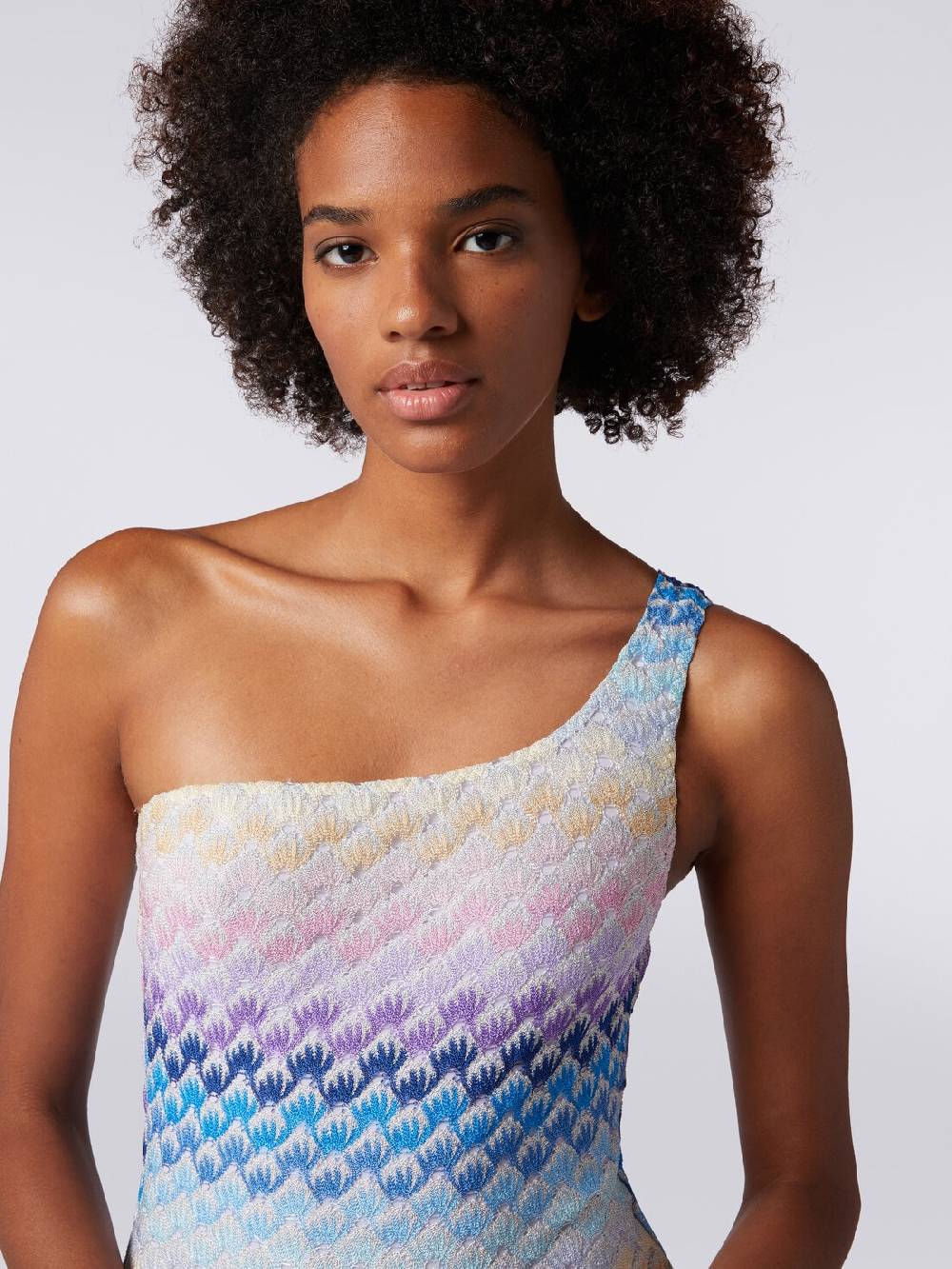M Missoni Costume intero monospalla effetto pizzo con lurex In Linea