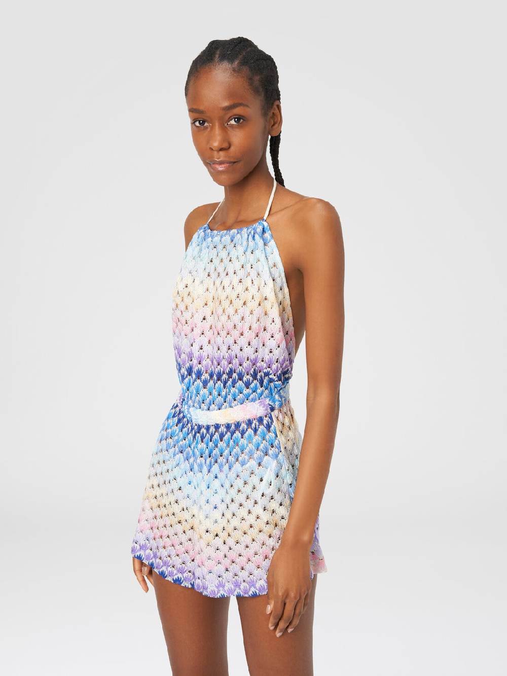 M Missoni Tuta corta in viscosa effetto pizzo dégradé con lurex Offerta San Valentino