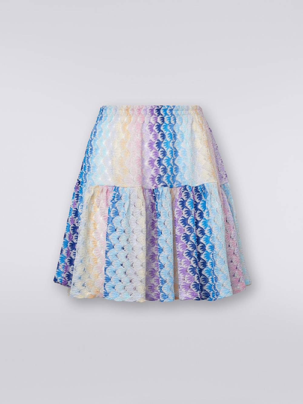 M Missoni Minigonna a balze effetto pizzo dégradé Spedizione Gratuita