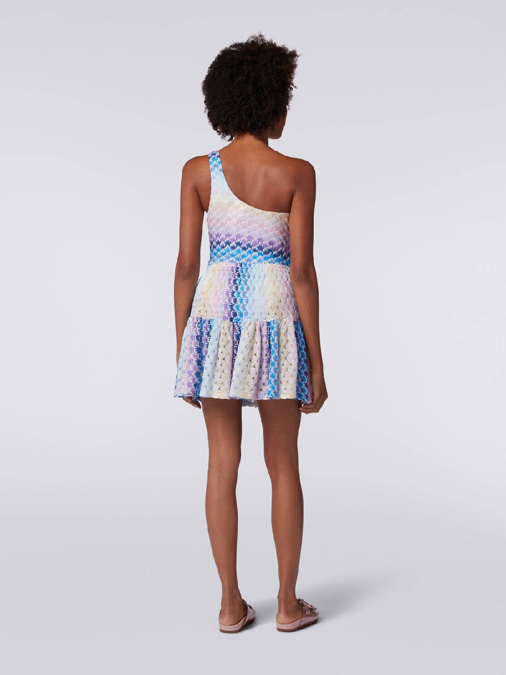 M Missoni Minigonna a balze effetto pizzo dégradé Spedizione Gratuita