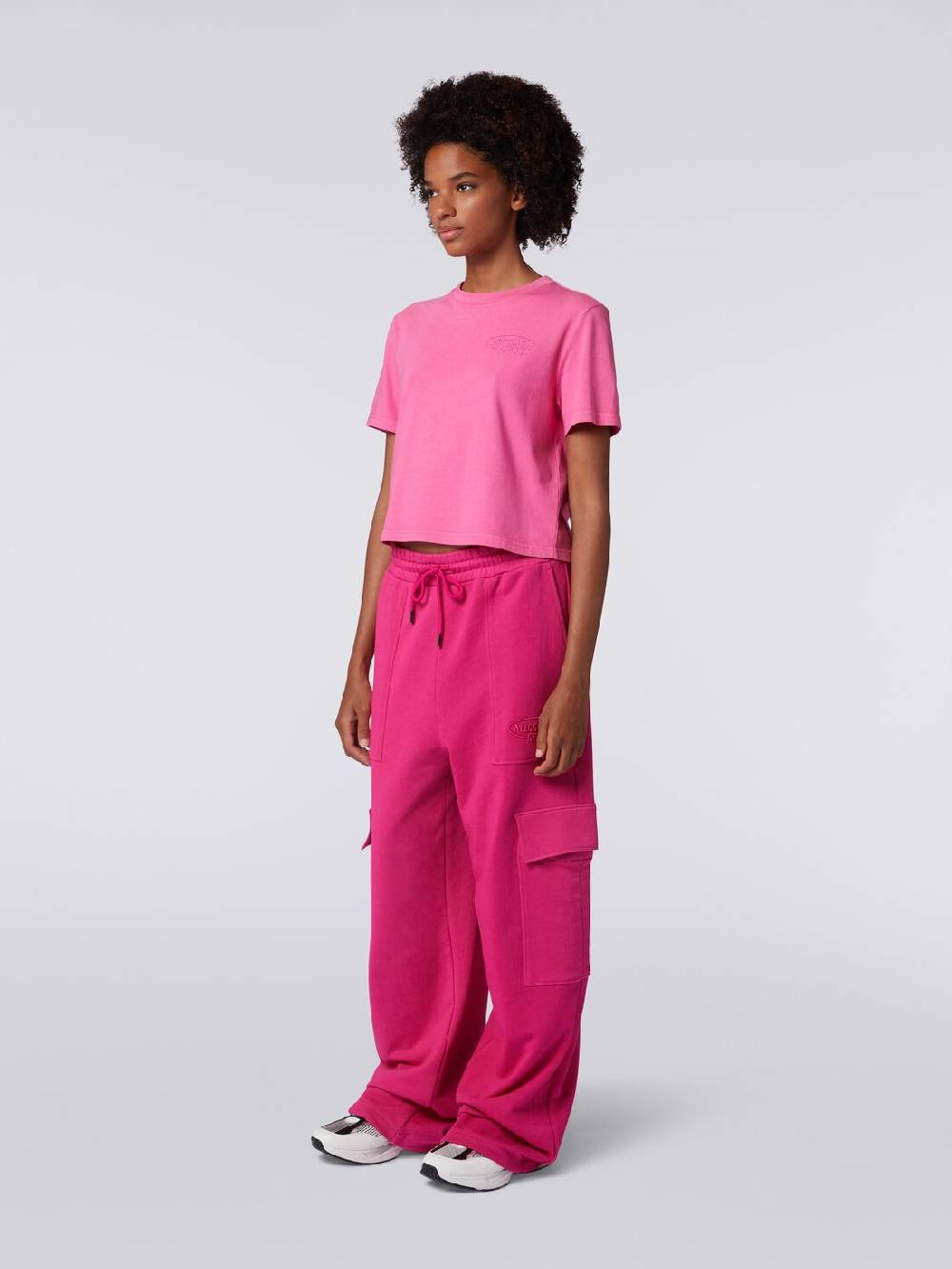 M Missoni T-shirt girocollo crop in cotone con logo Acquista Ora