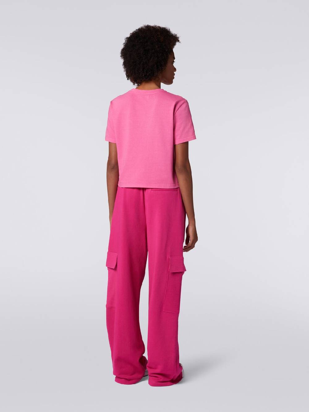 M Missoni T-shirt girocollo crop in cotone con logo Acquista Ora