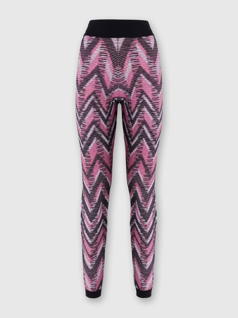 M Missoni Leggings in maglia chevron con logo Fino Al -60%