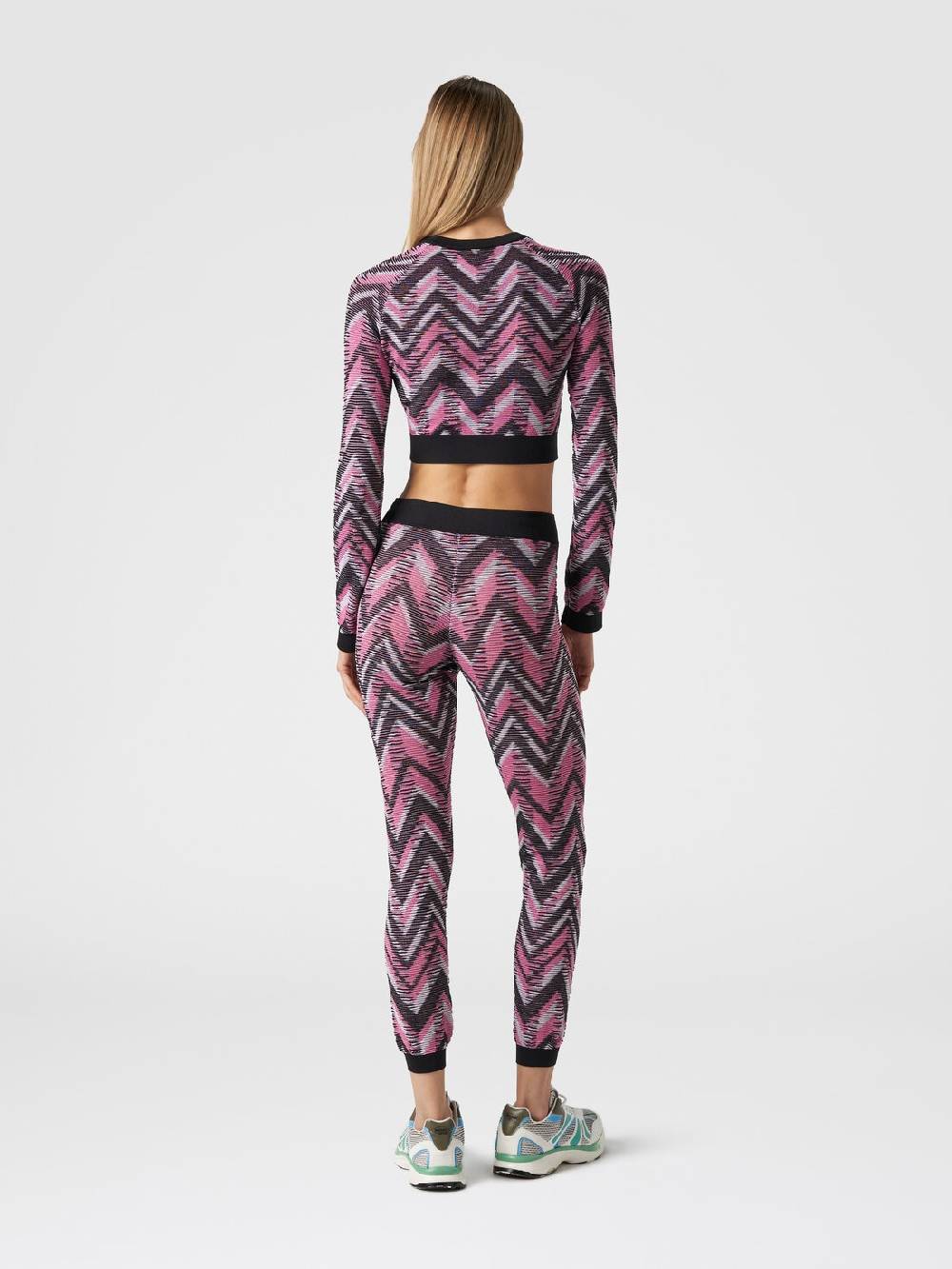 M Missoni Leggings in maglia chevron con logo Fino Al -60%