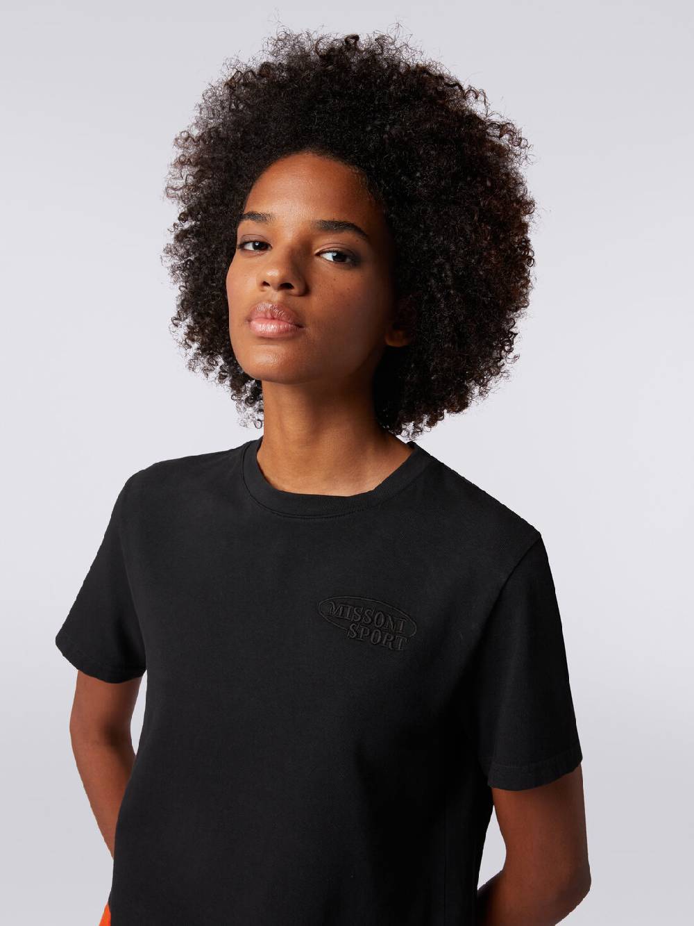 M Missoni T-shirt girocollo crop in cotone con logo Shopping Online