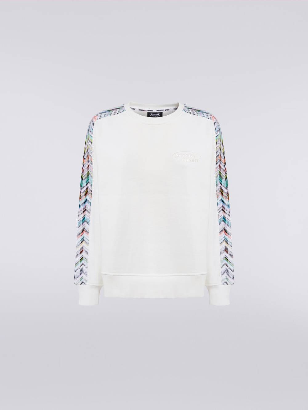 M Missoni Felpa girocollo con logo e dettagli in maglia Prezzo Ridotto