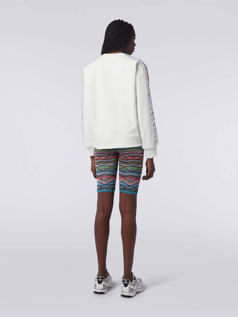 M Missoni Felpa girocollo con logo e dettagli in maglia Prezzo Ridotto