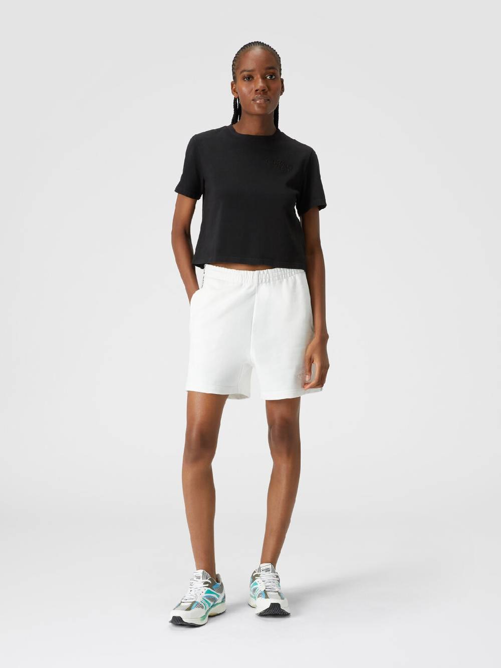 M Missoni Shorts in felpa di cotone con logo e bande laterali in maglia Sottocosto