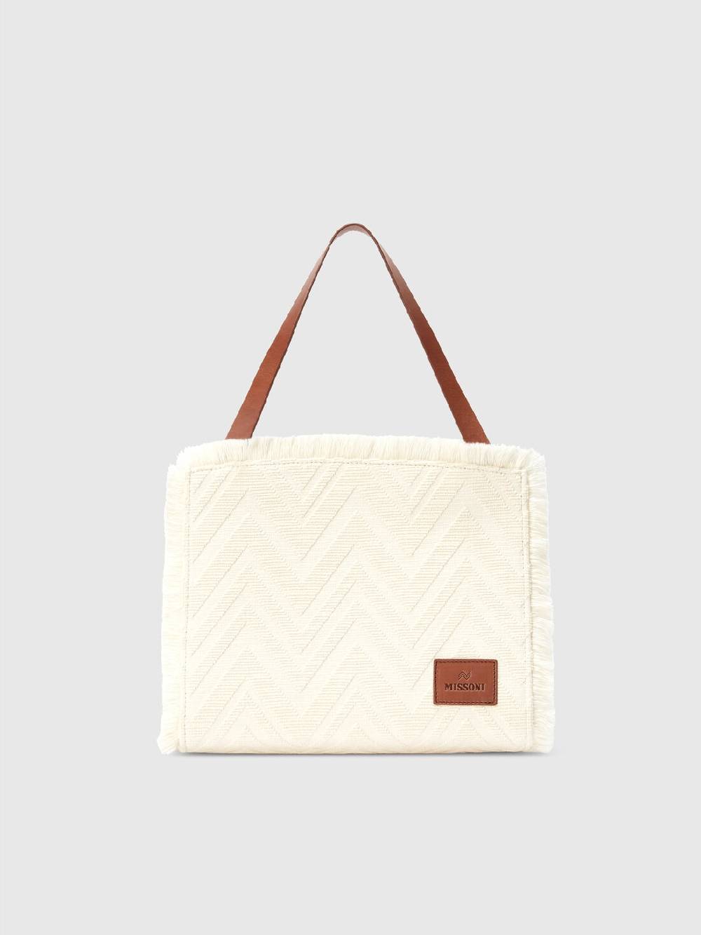 M Missoni Tote bag in misto cotone chevron Convenienza