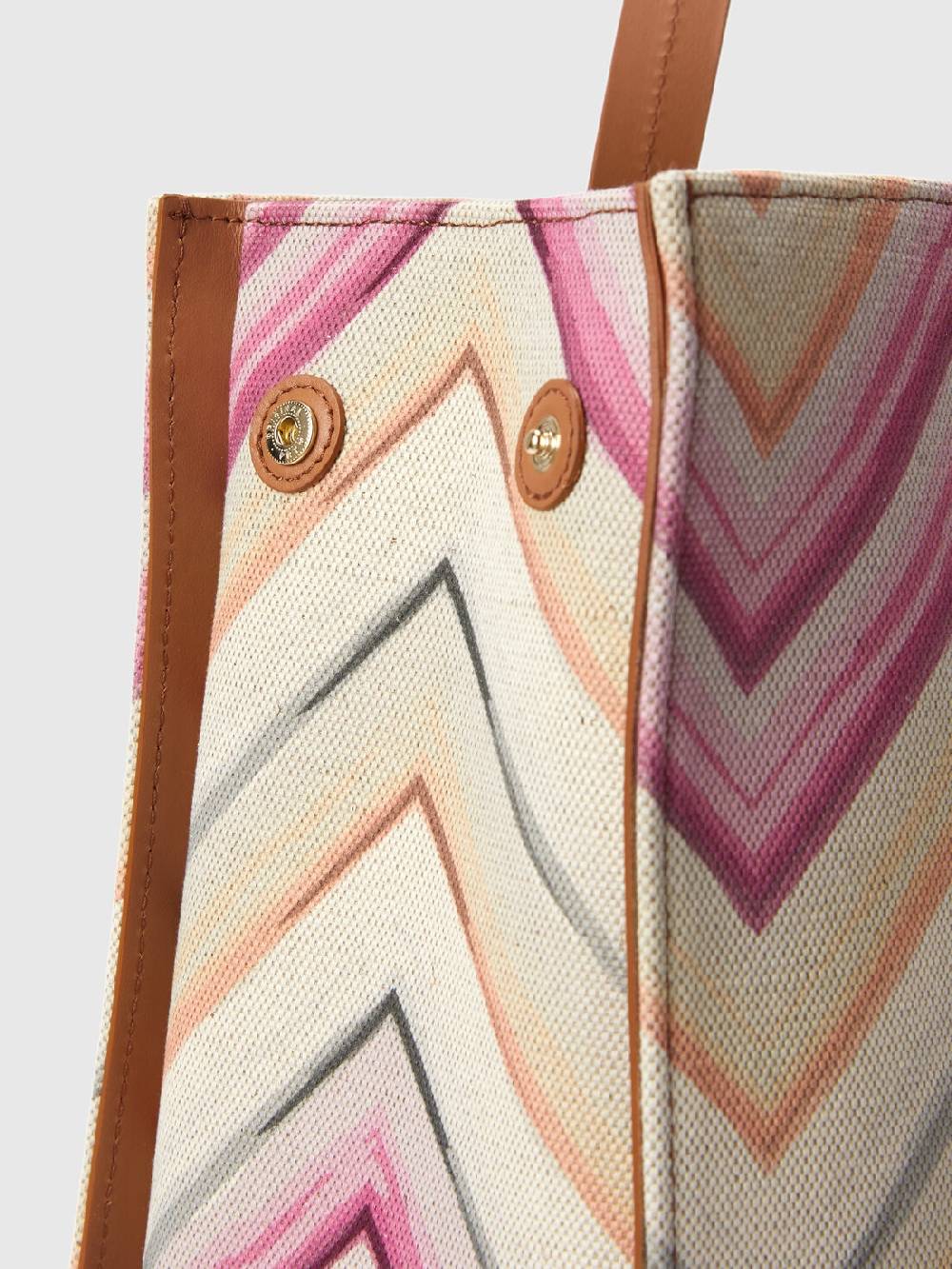 M Missoni Tote bag in misto cotone con motivo chevron Novità