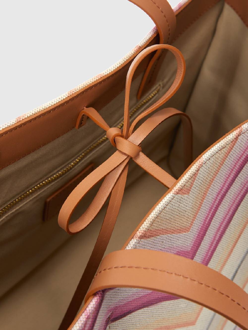 M Missoni Tote bag in misto cotone con motivo chevron Novità