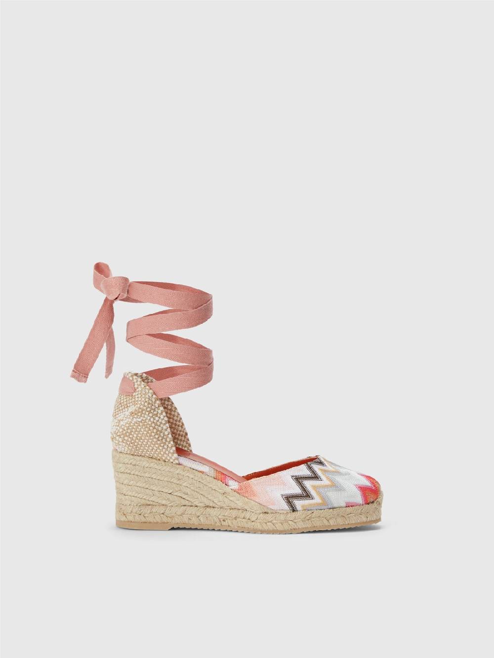 M Missoni Espadrilles con tomaia in tessuto chevron e zeppa Vendita Calda