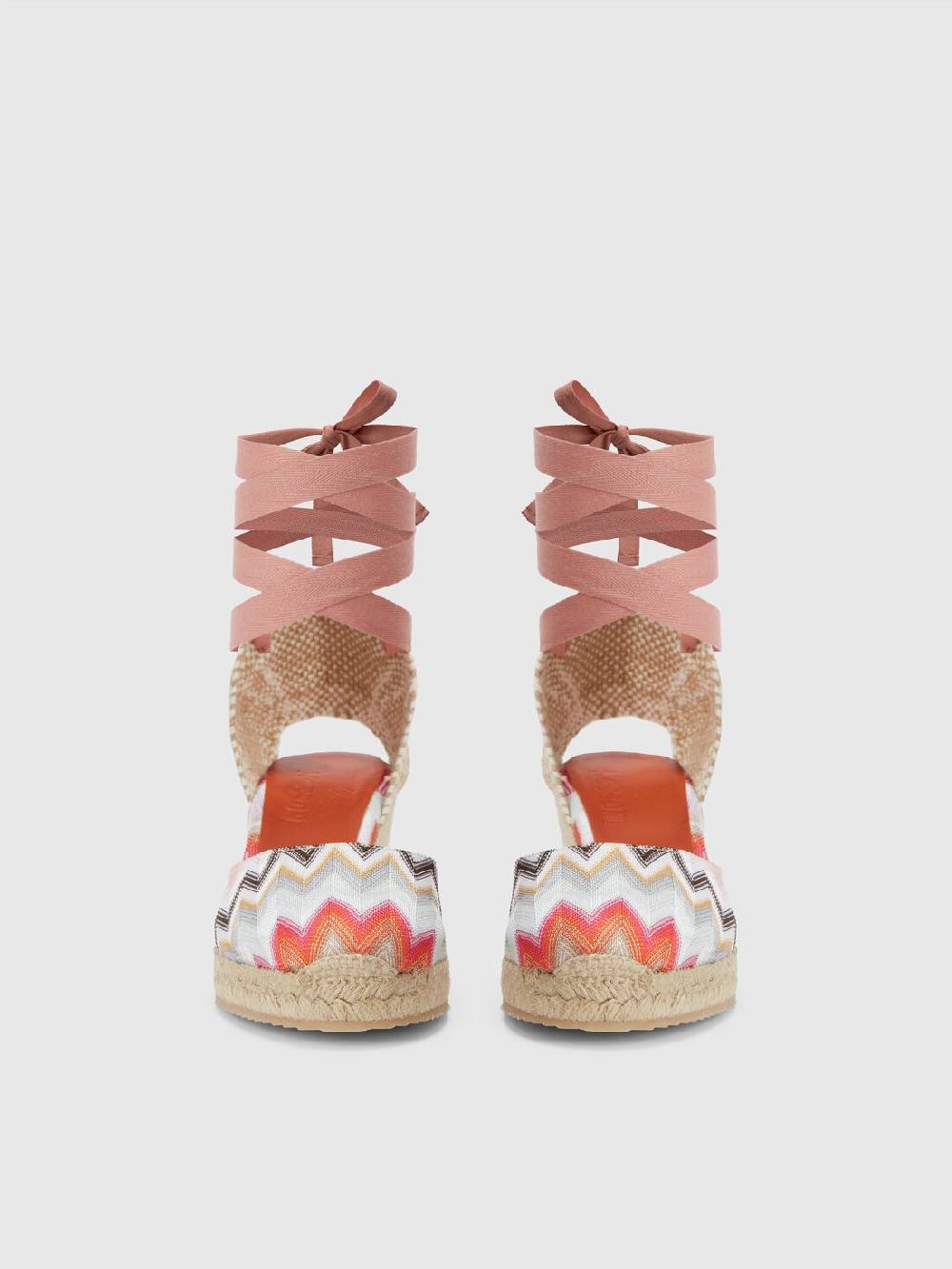 M Missoni Espadrilles con tomaia in tessuto chevron e zeppa Vendita Calda