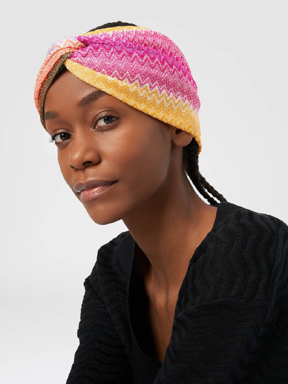 M Missoni Fascia in viscosa con motivo zig zag Offerta speciale della fabbrica