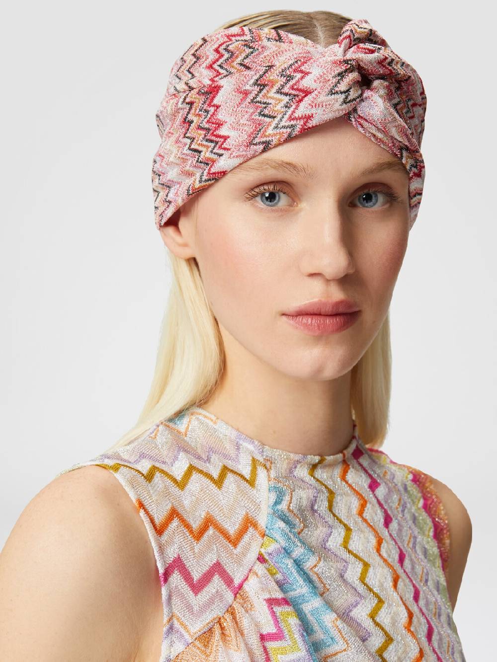 M Missoni Fascia in viscosa chevron con lurex Sostegno trimestrale