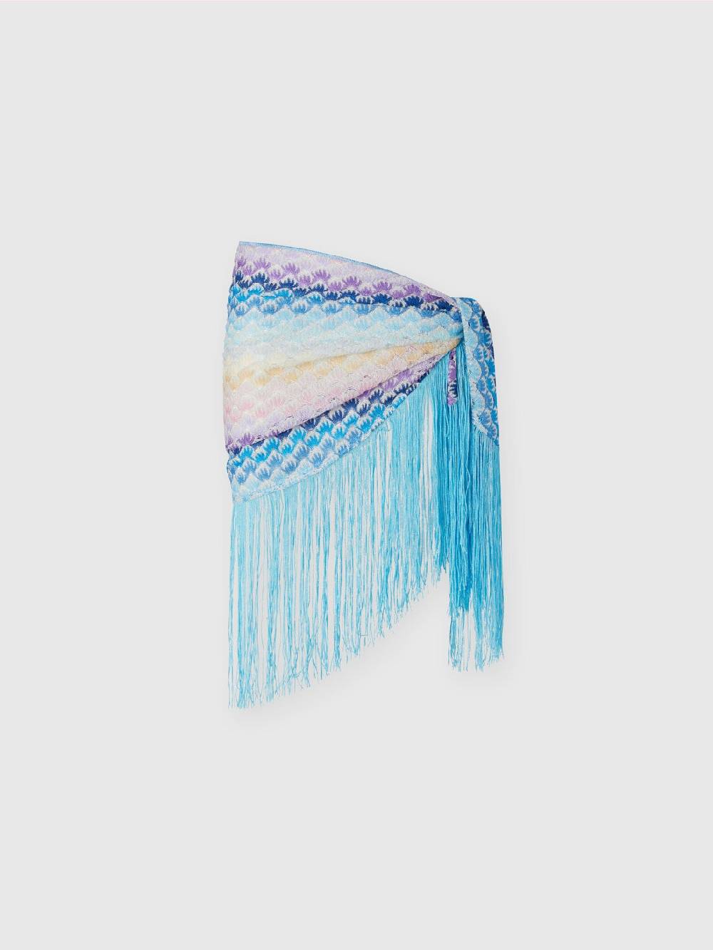 M Missoni Pareo in viscosa lamé con frange Officina