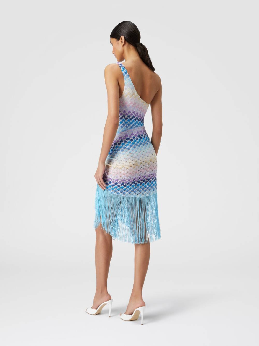 M Missoni Pareo in viscosa lamé con frange Officina