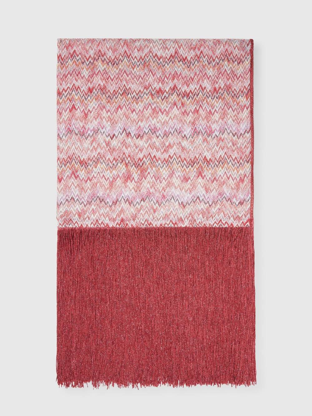 M Missoni Stola in viscosa lamé chevron con frange Black Friday Prezzi