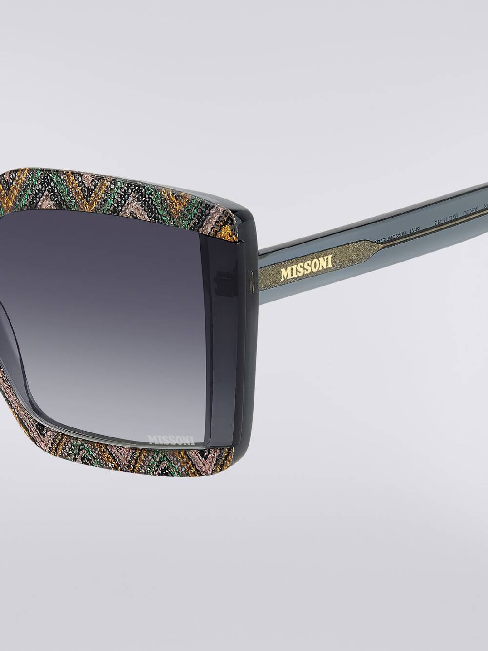M Missoni Occhiali da sole squadrati con inserti in tessuto 50% di sconto per tempo limitato