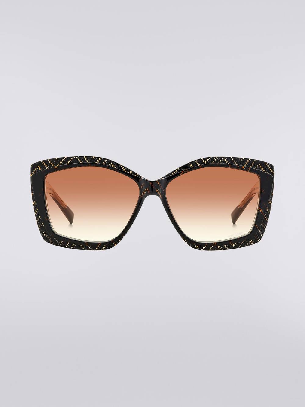 M Missoni Occhiali da sole con montatura geometrica e inserti in tessuto In Linea