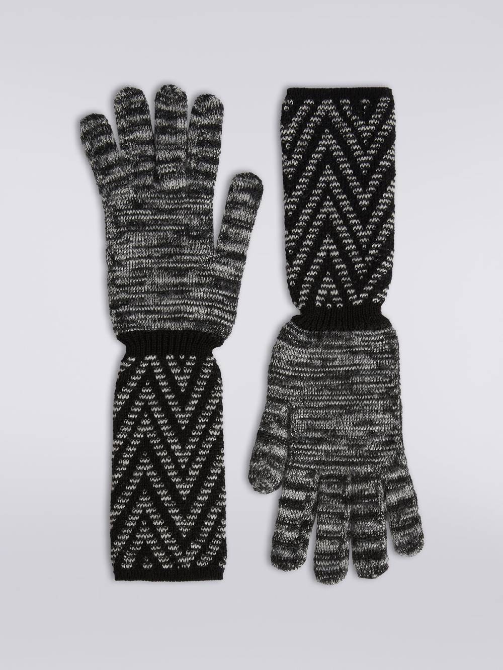 M Missoni Guanti in maglia di lana e mohair con multi-lavorazione Fino Al -60%