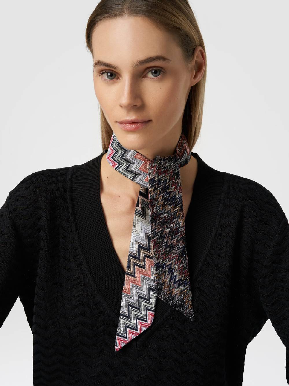 M Missoni Foulard in cotone e viscosa zig zag Shopping Online