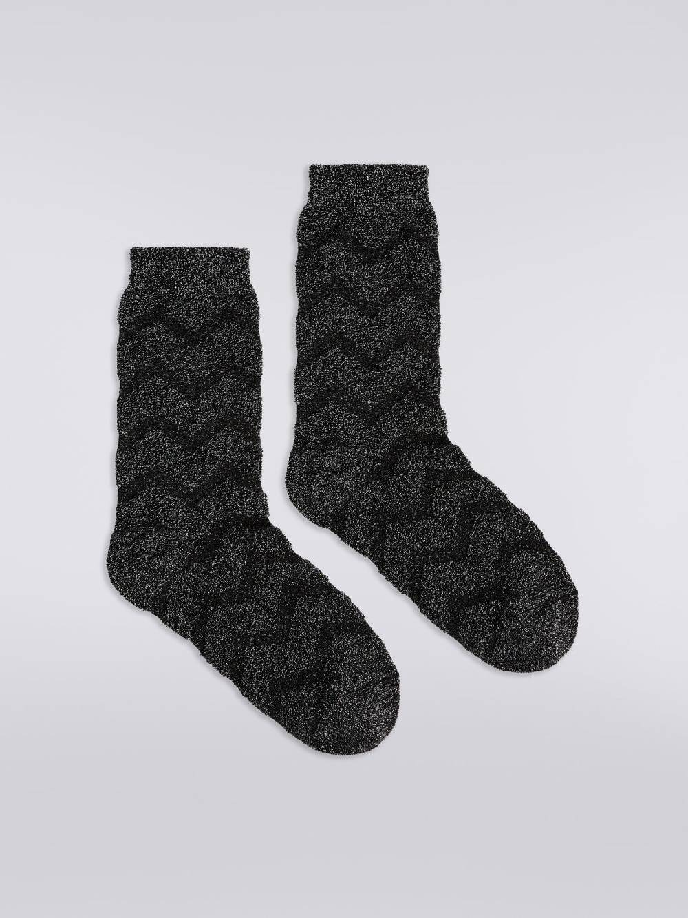 M Missoni Calze corte in cotone e nylon zig zag Sottocosto