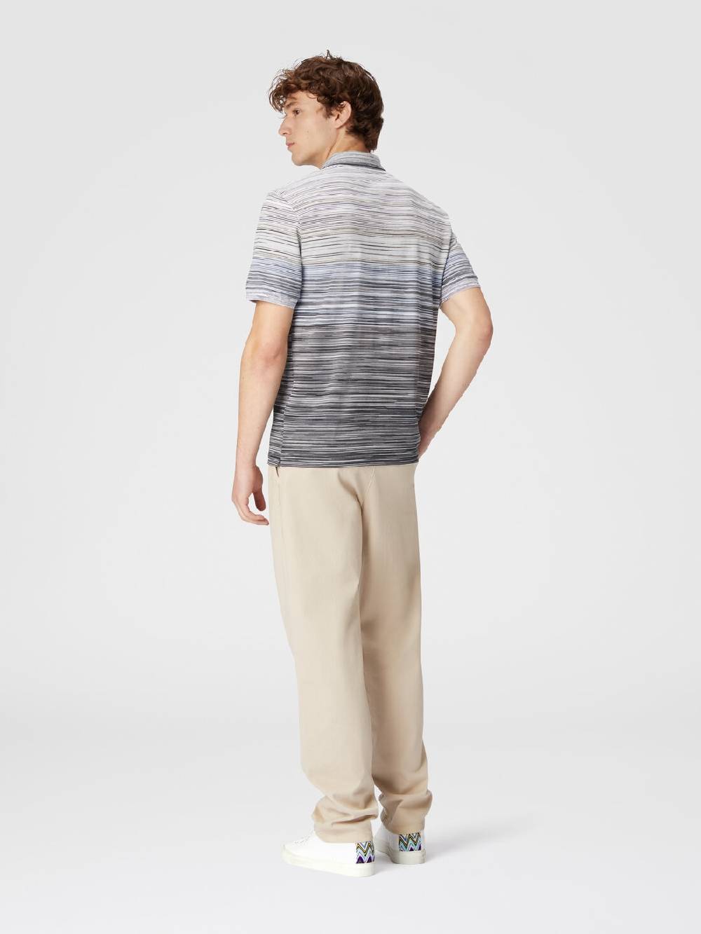 M Missoni Polo in piquet di cotone fiammato Offerta