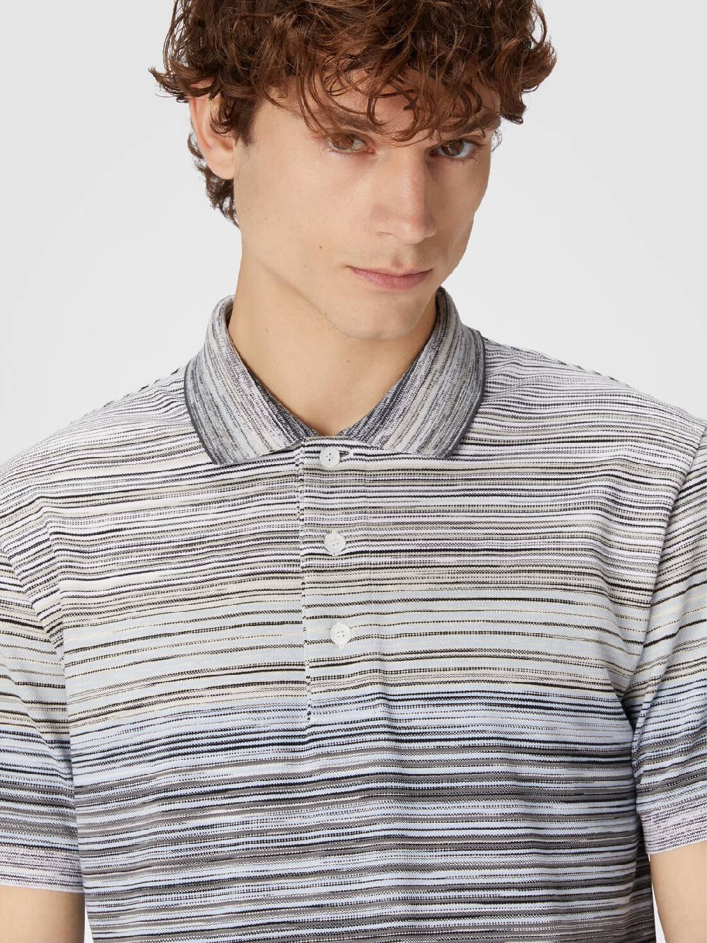 M Missoni Polo in piquet di cotone fiammato Offerta