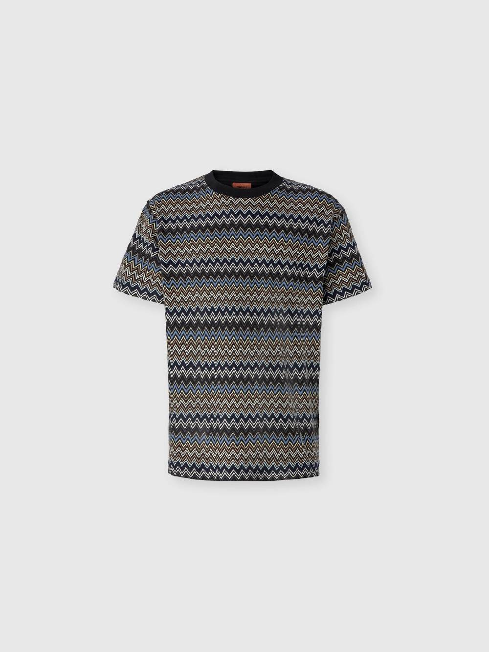 M Missoni T-shirt con motivo zig zag e logo posteriore Outlet