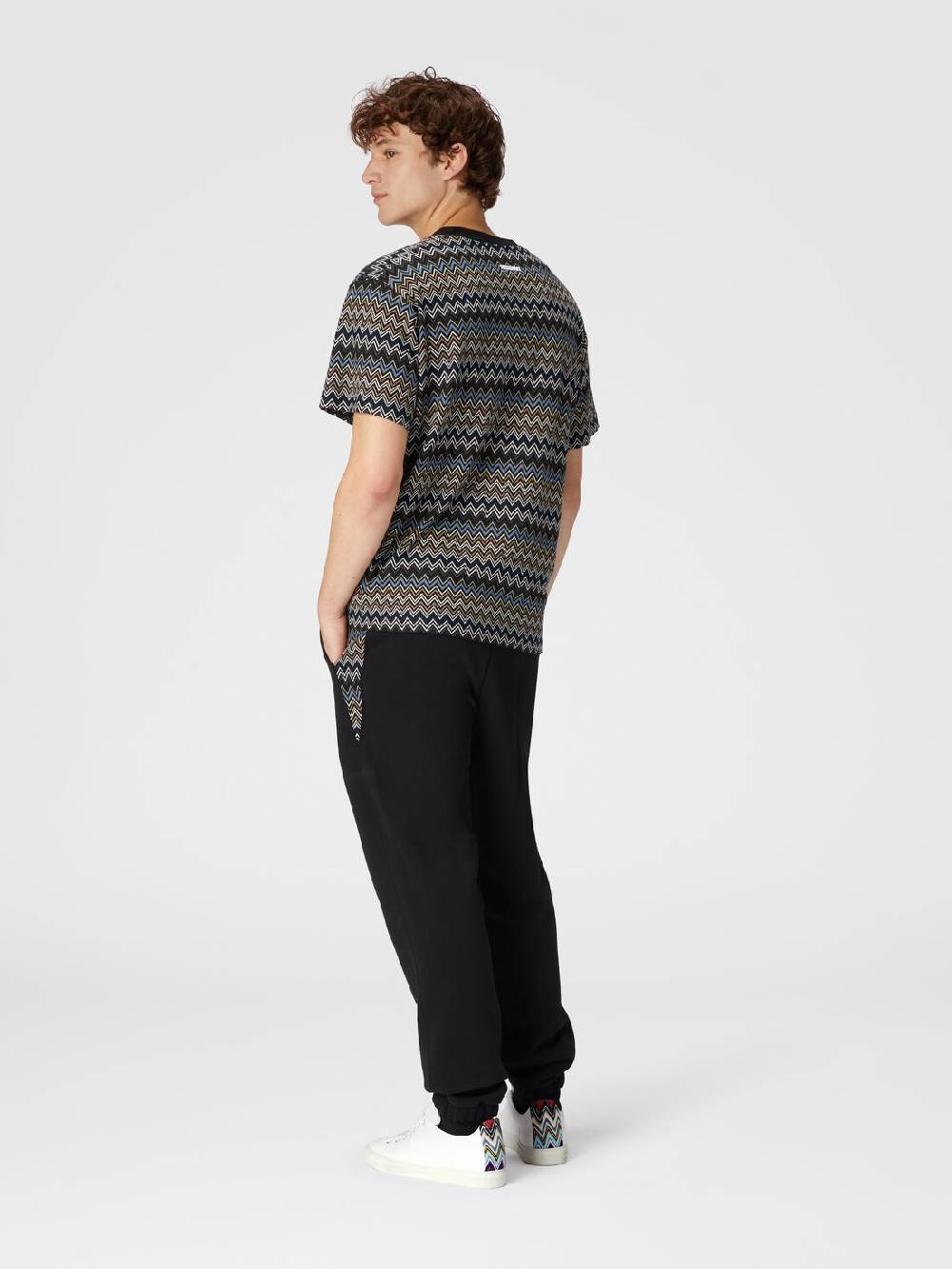 M Missoni T-shirt con motivo zig zag e logo posteriore Outlet