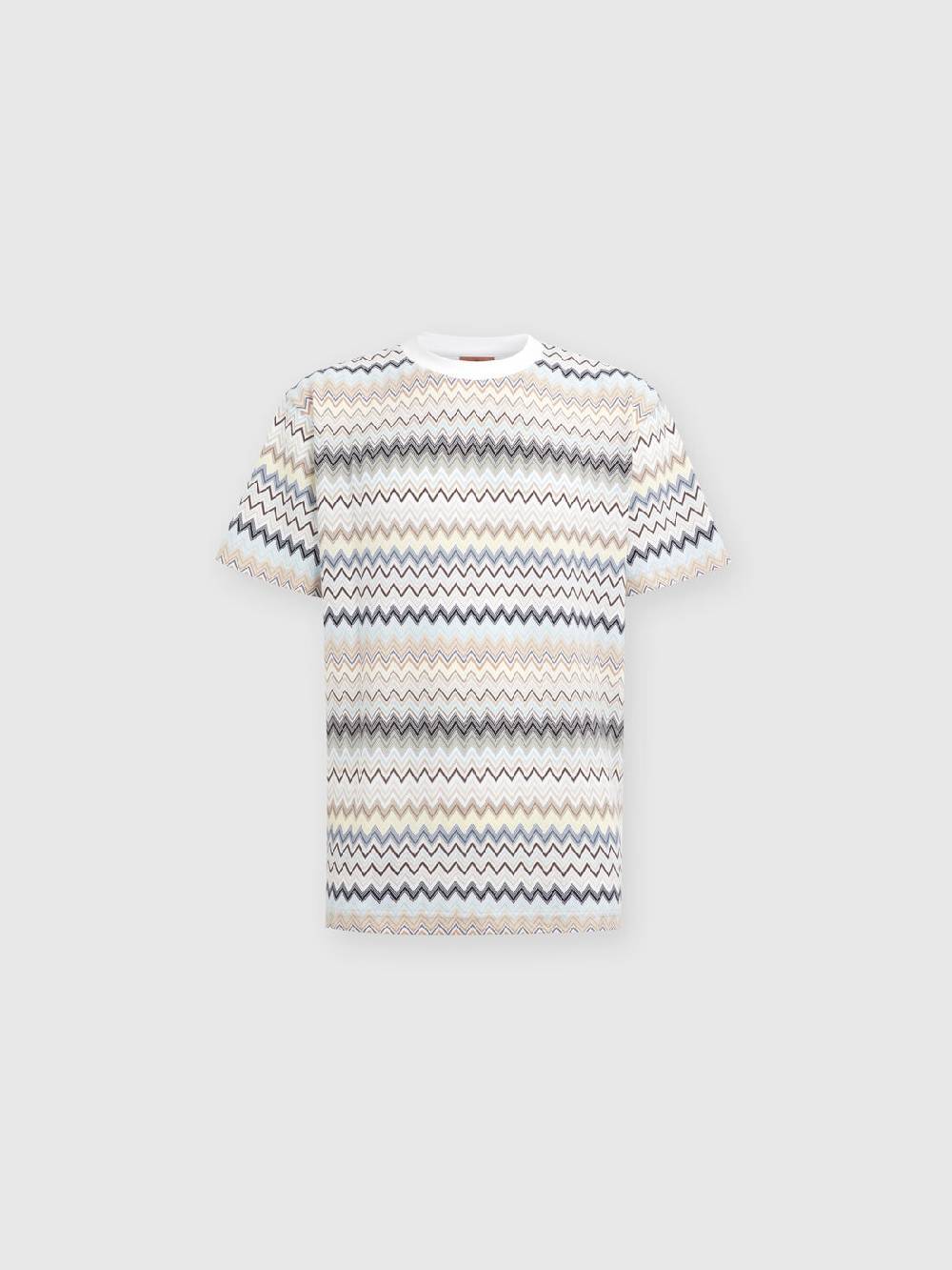 M Missoni T-shirt con motivo zig zag e logo posteriore In Vendita