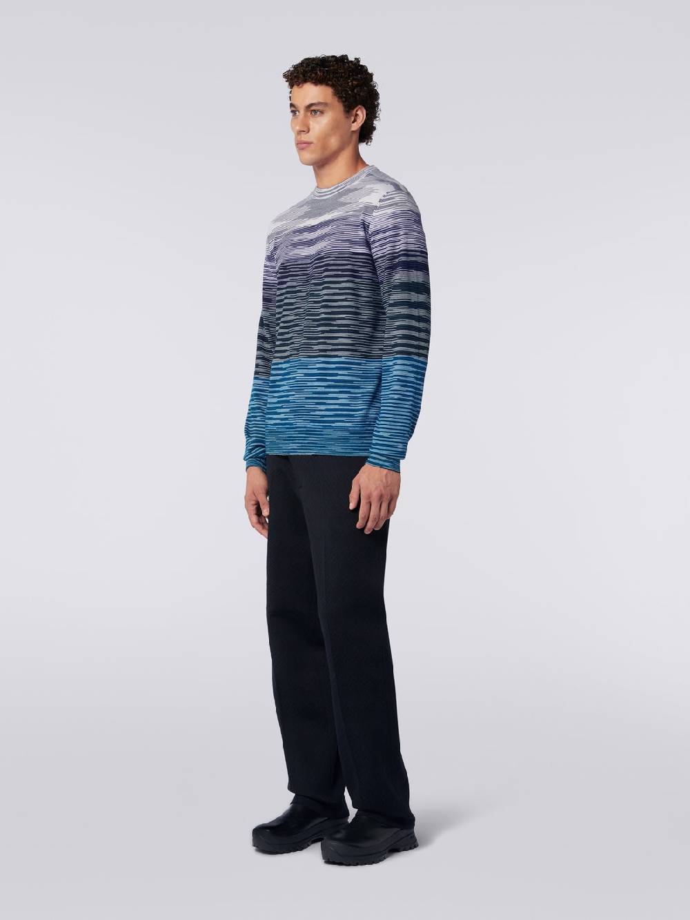 M Missoni Pullover girocollo in lana fiammata Saldi