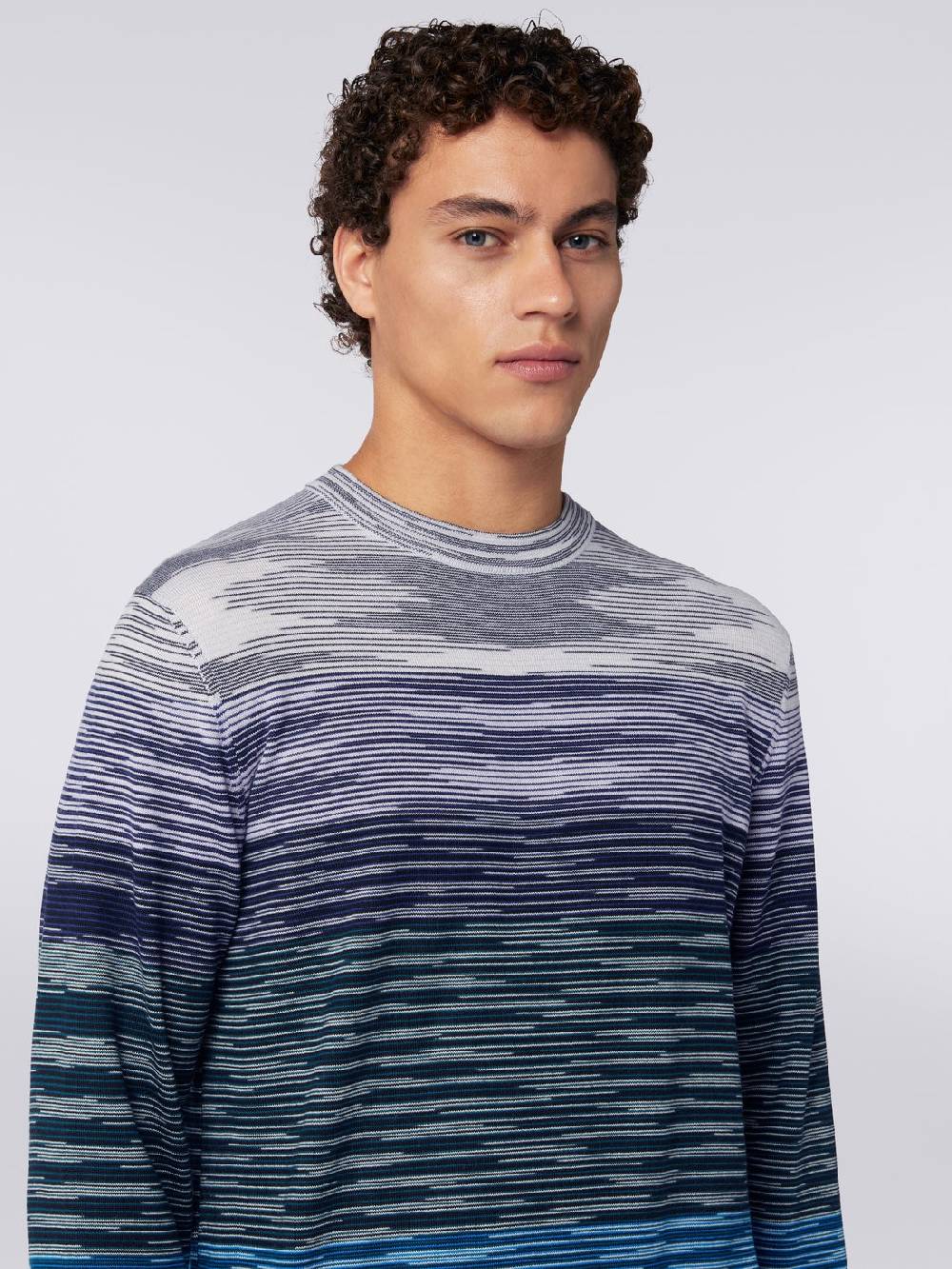 M Missoni Pullover girocollo in lana fiammata Saldi