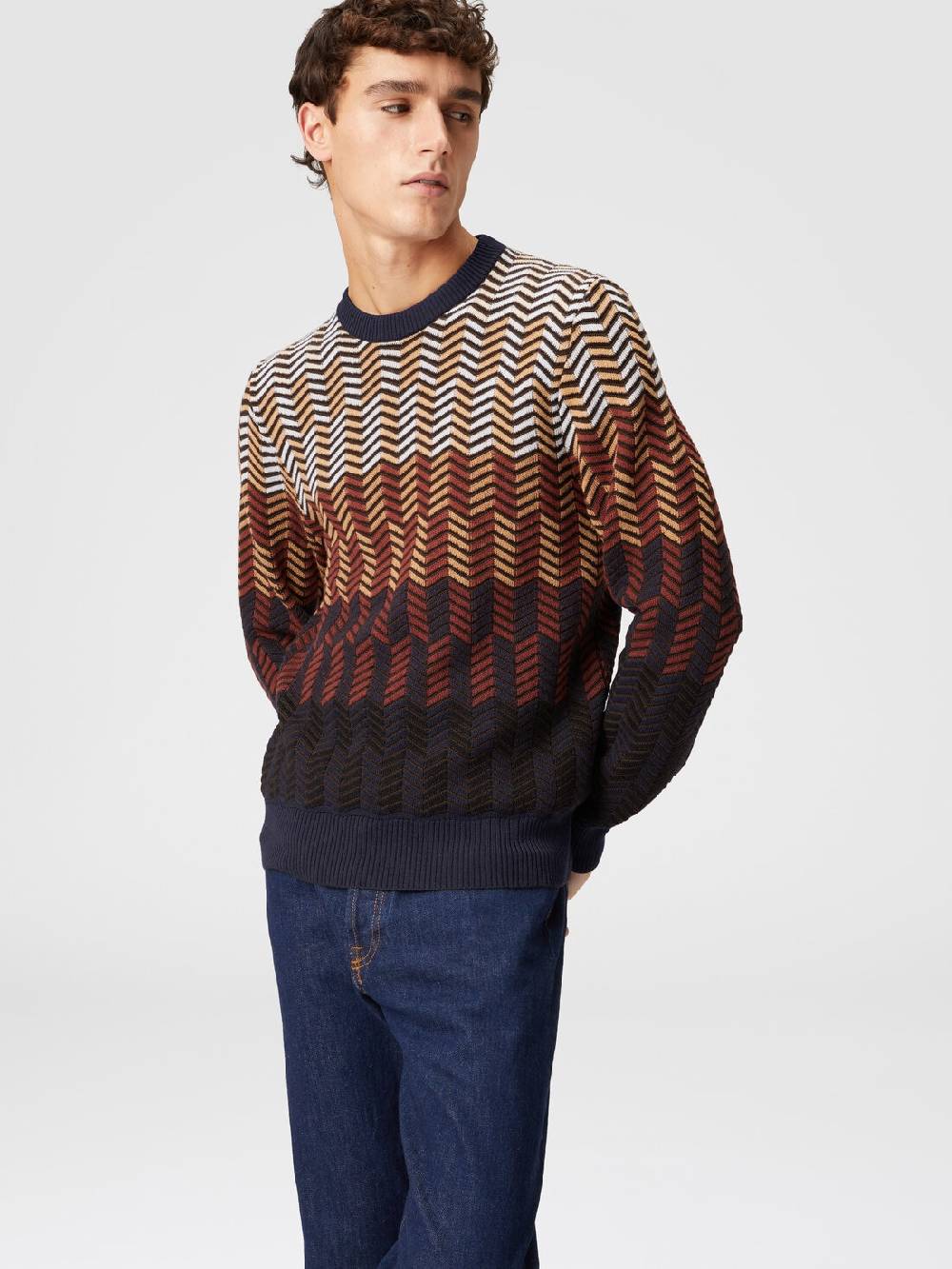 M Missoni Pullover girocollo in lana vergine zig zag Hotsell