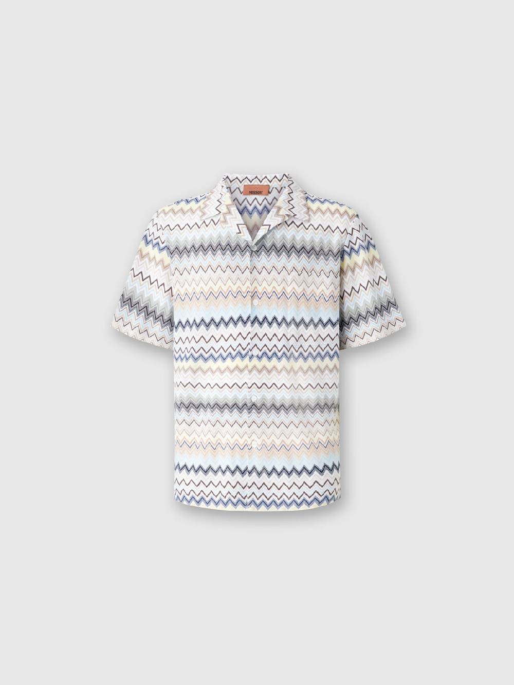 M Missoni Camicia taglio bowling in cotone zig zag In Saldo