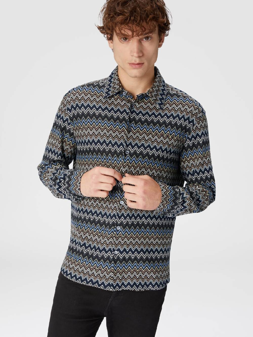M Missoni Camicia in cotone zig zag Moda