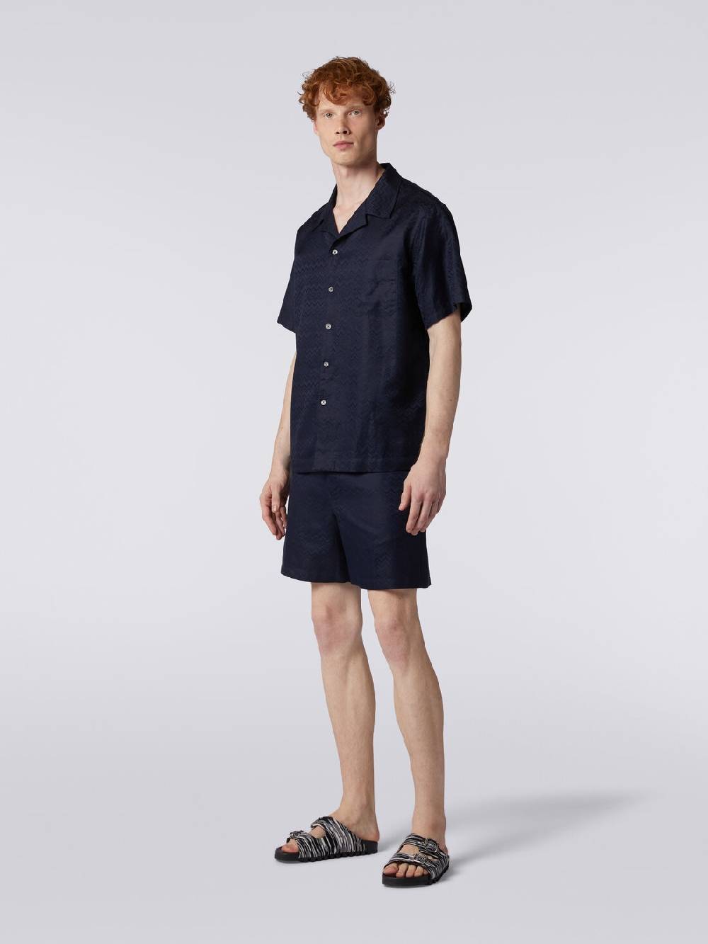 M Missoni Bermuda in misto cotone motivo zig zag Offerta speciale