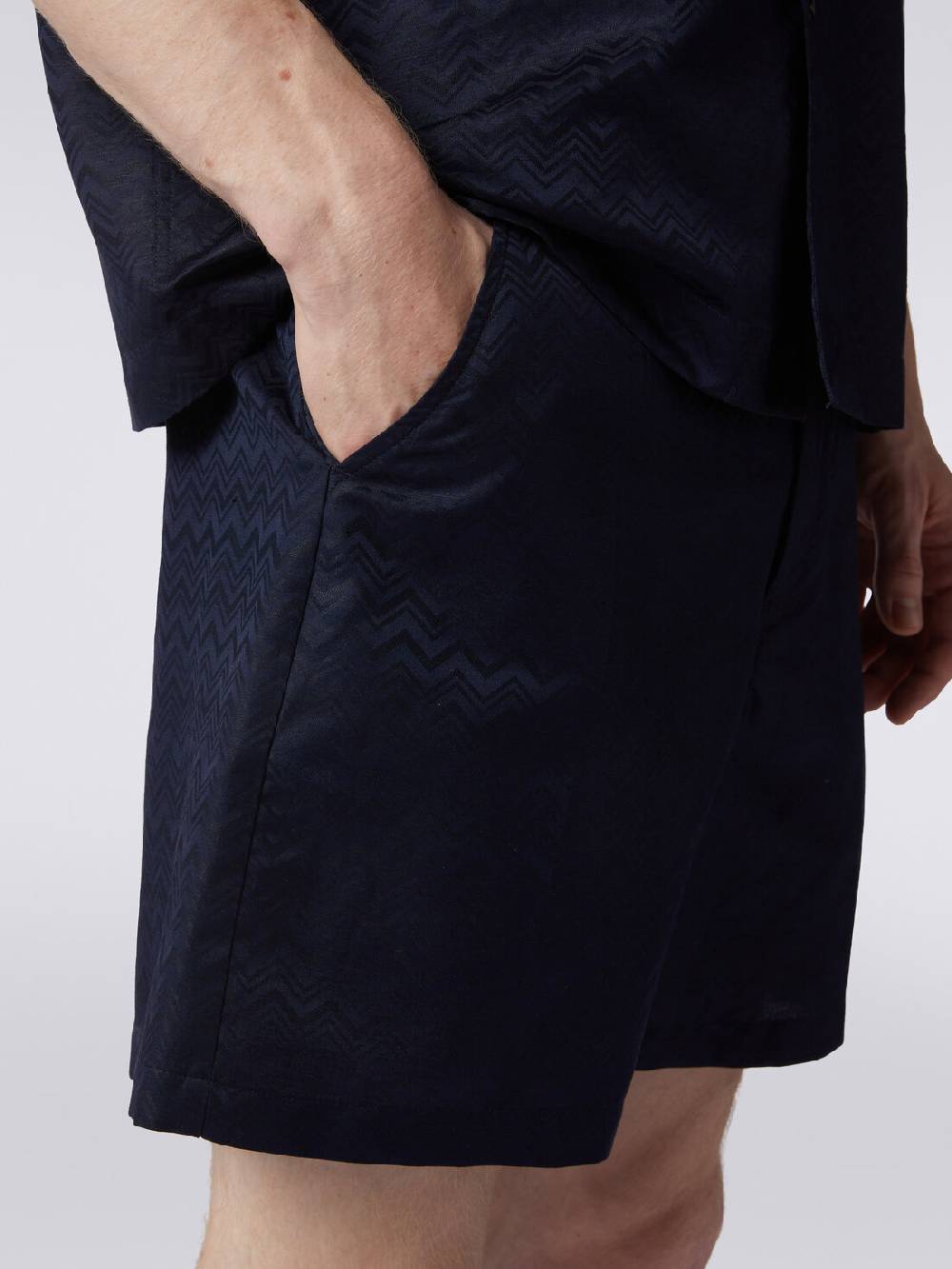 M Missoni Bermuda in misto cotone motivo zig zag Offerta speciale