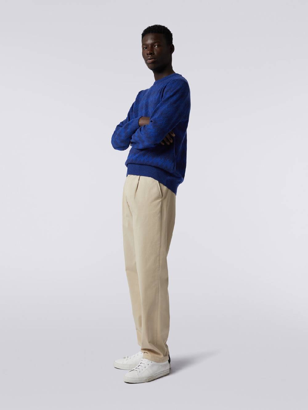 M Missoni Pantaloni chino in cotone Comprare a buon mercato