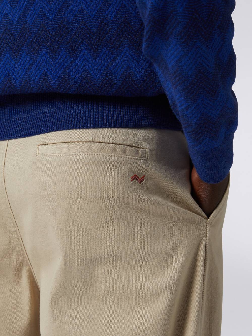 M Missoni Pantaloni chino in cotone Comprare a buon mercato