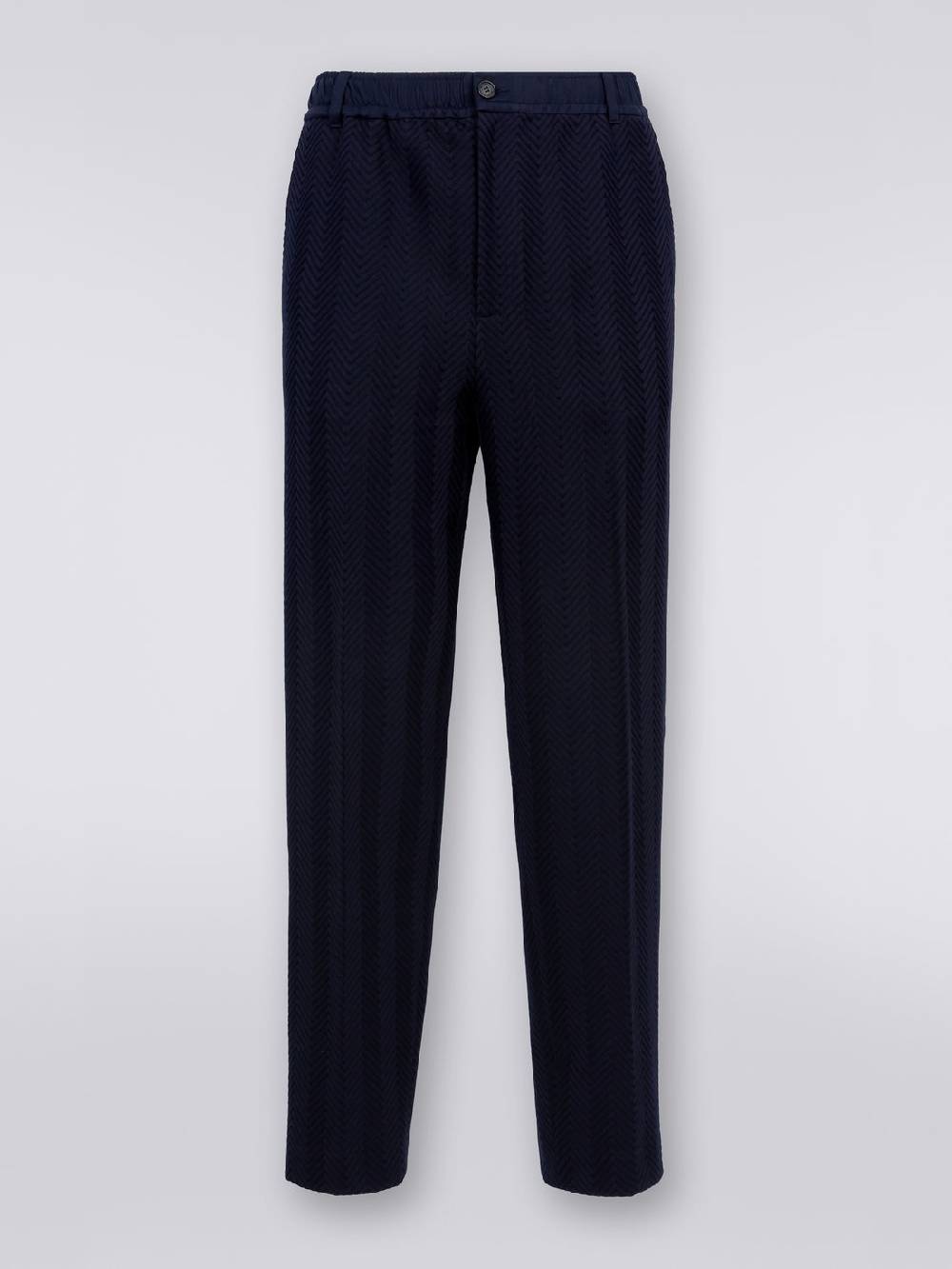 M Missoni Pantaloni classici in cotone e viscosa zig zag Offerta esclusiva