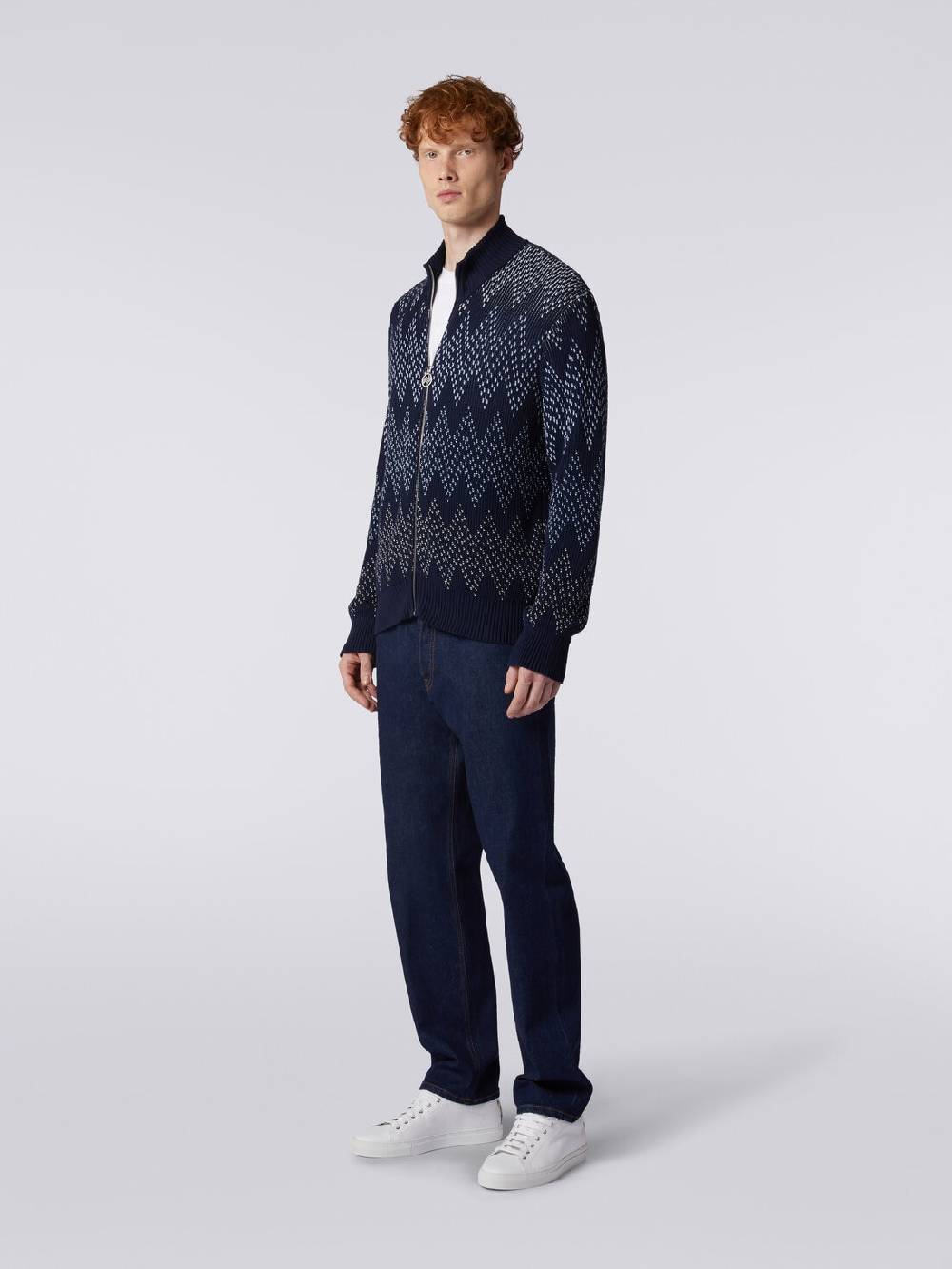 M Missoni Giacca in cotone chevron con zip Black Friday