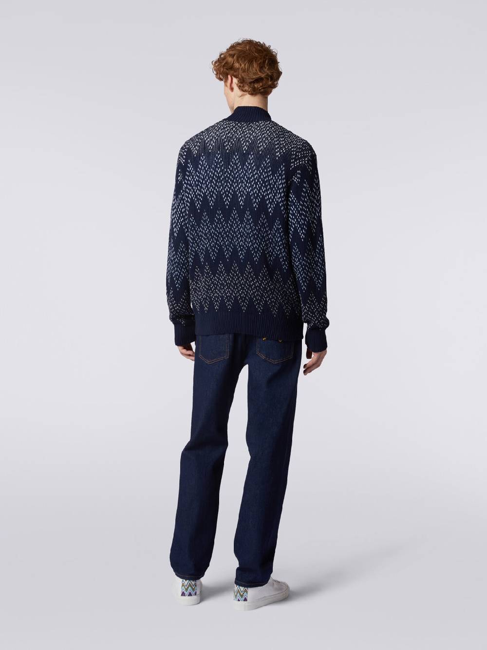 M Missoni Giacca in cotone chevron con zip Black Friday