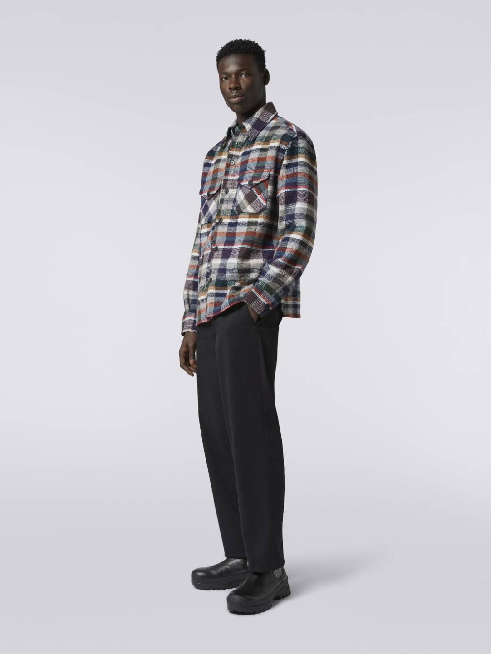M Missoni Overshirt in lana e cachemire a quadri Cyber Monday