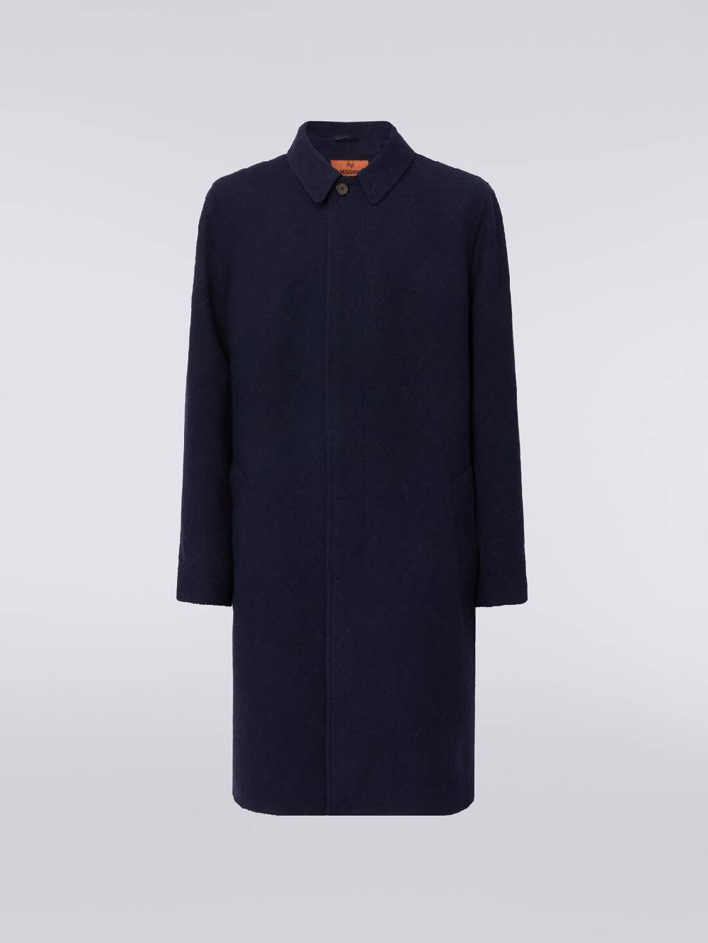 M Missoni Cappotto misto lana jacquard con motivo zig zag Offerta San Valentino