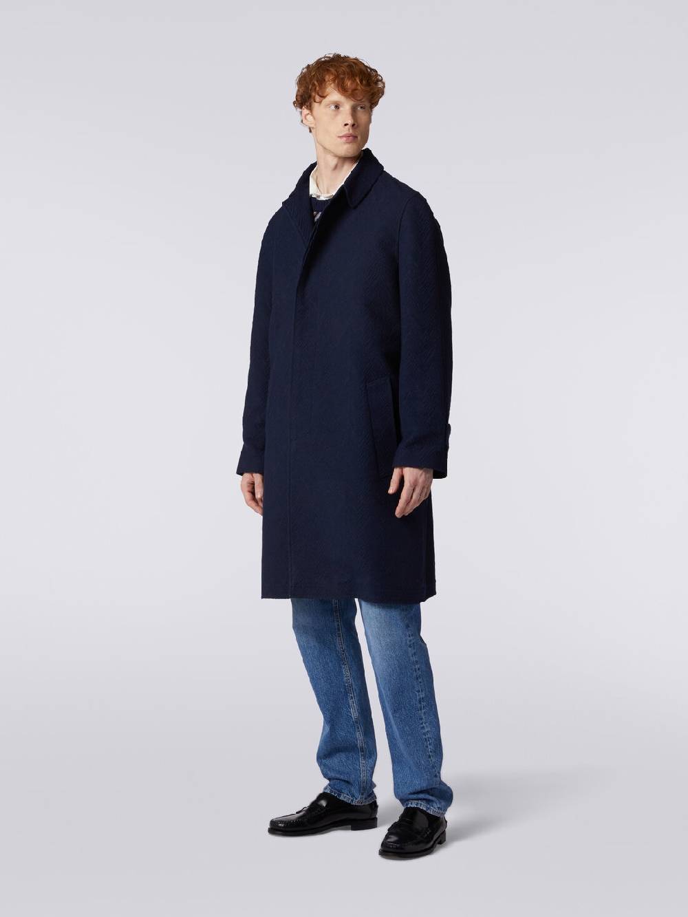 M Missoni Cappotto misto lana jacquard con motivo zig zag Offerta San Valentino