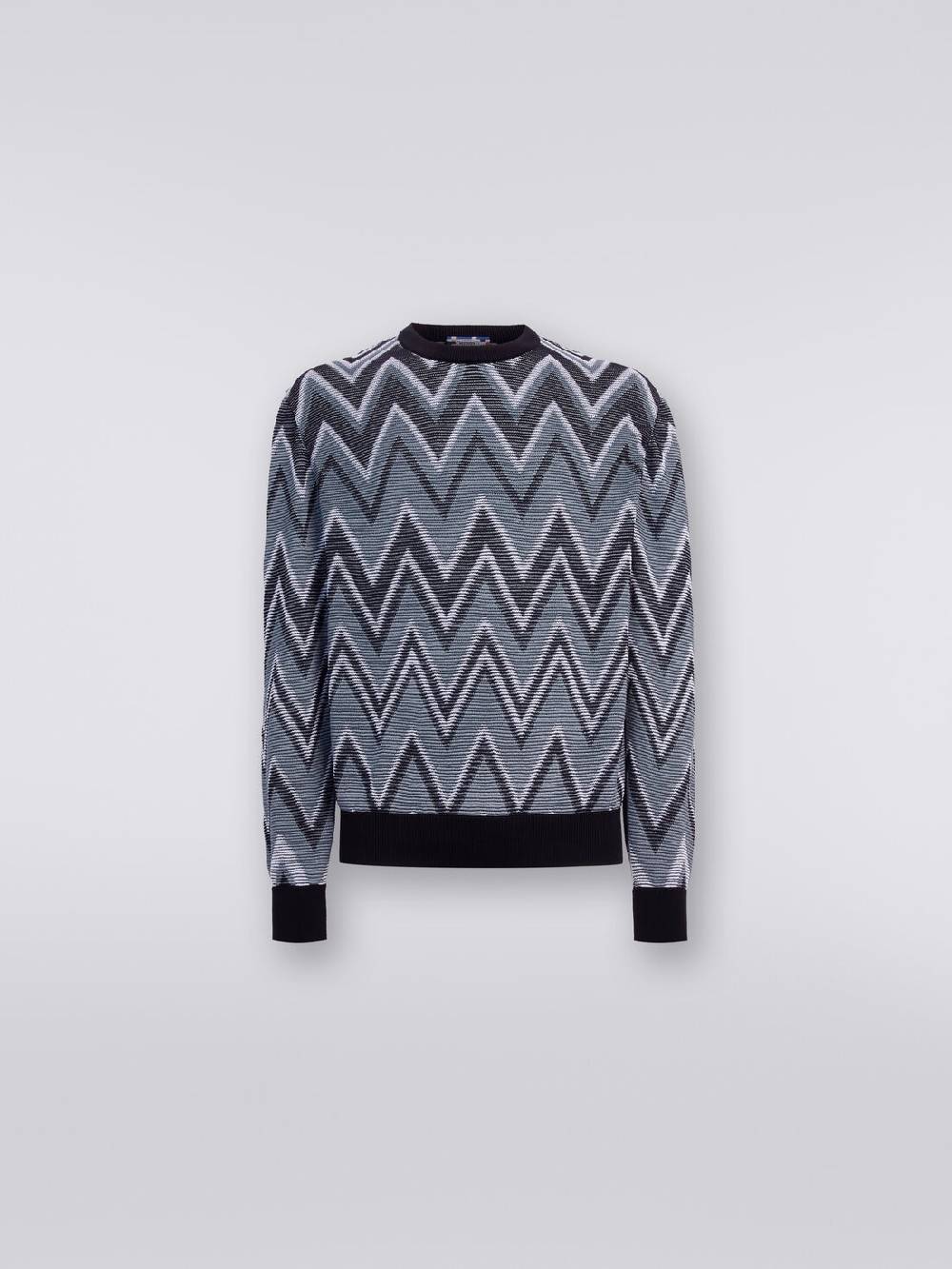 M Missoni Pullover girocollo in cotone zig zag Latest fashion